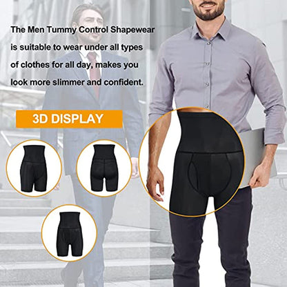 Men's High Waisted Tummy Control Compression Shorts
