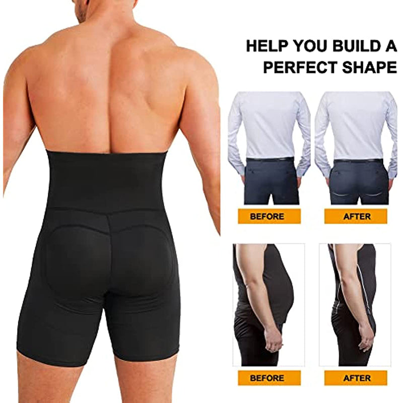 Men's High Waisted Tummy Control Compression Shorts
